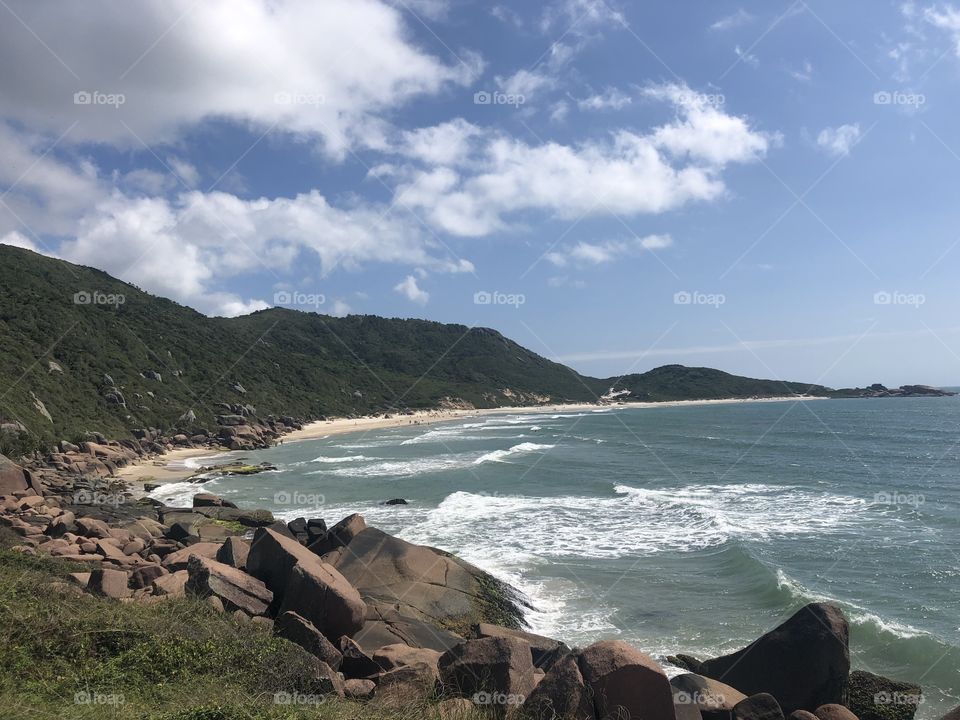 Beautiful Brazilian beach view on the summer