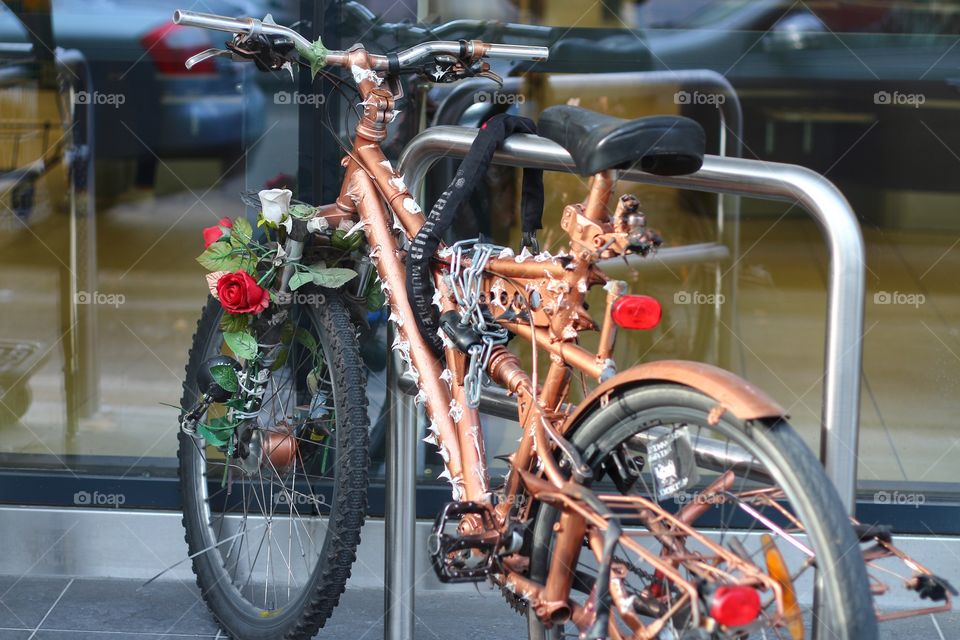 Different and oddly shaped bicycle 