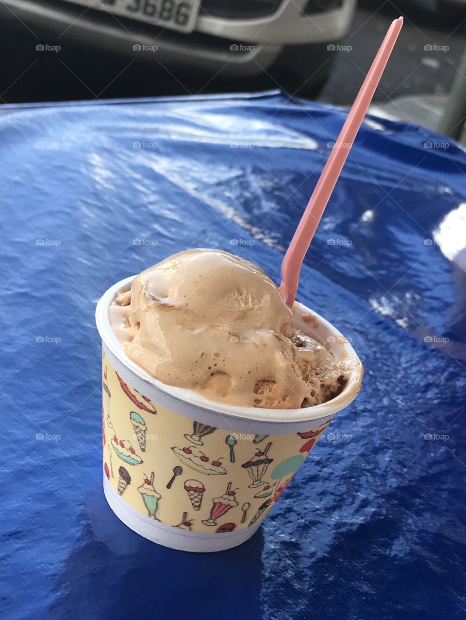 Sorvete sabor doce de leite! Eu amo!