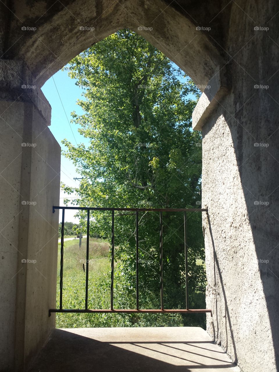 Miller Mausoleum upstairs window