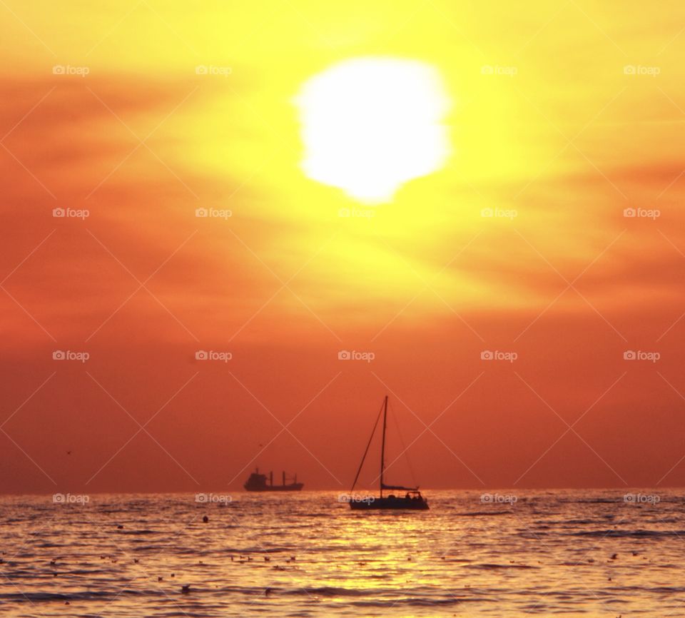 Sunset magical moment.