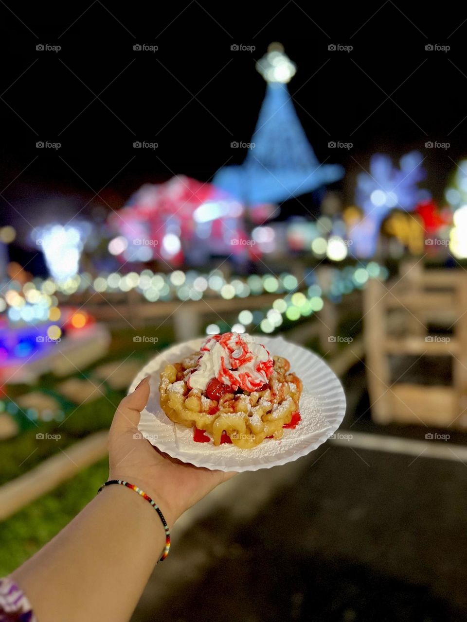 Funnel cake at a festival 