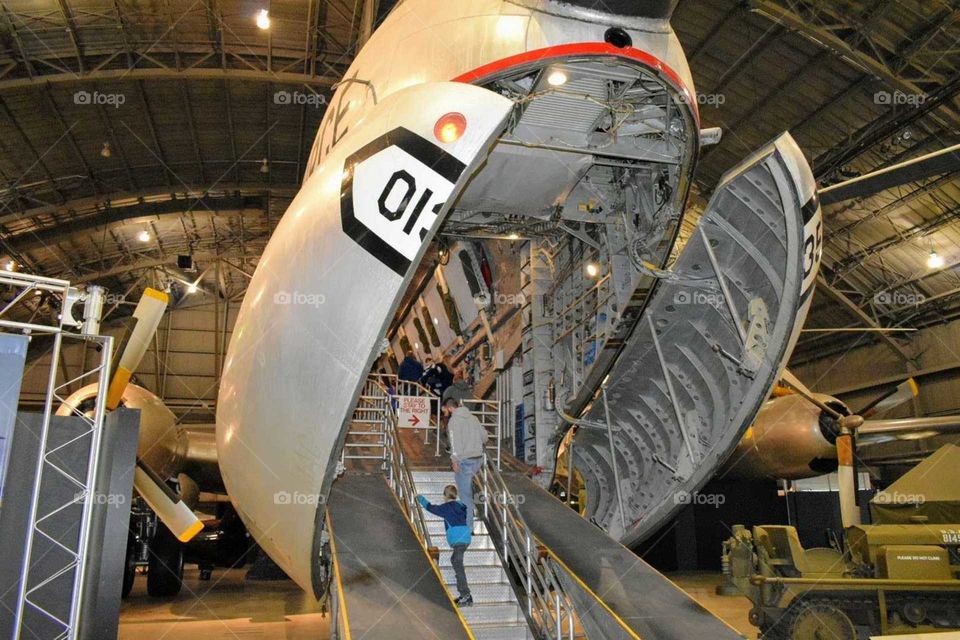 old large bomber in museum..Wright Patterson AFB