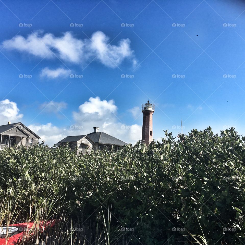 The Lydia Ann lighthouse from the view of a kayak. 