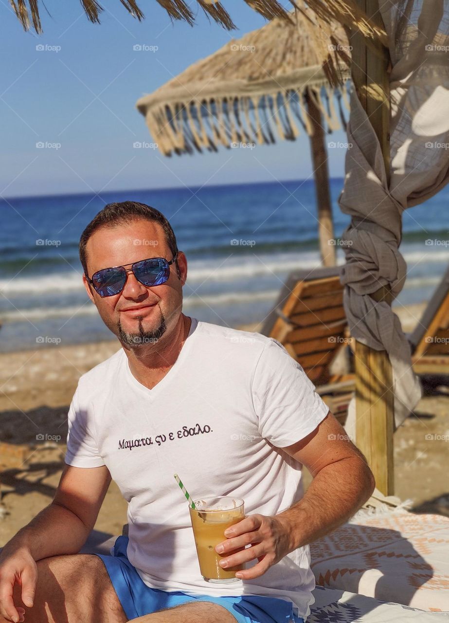 A beach man with beard