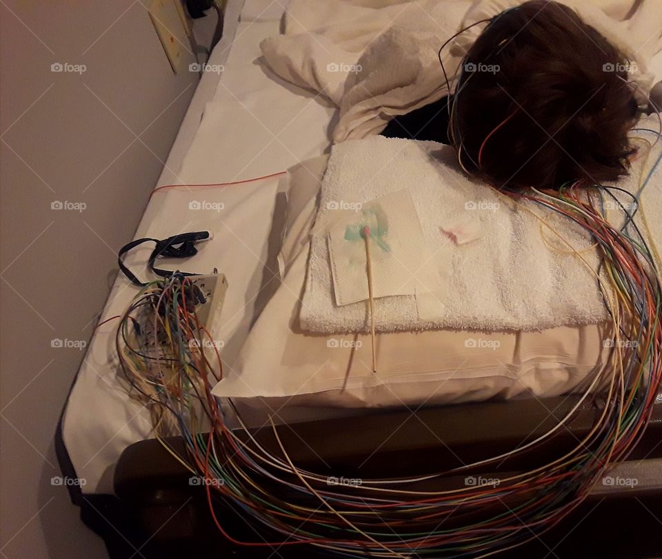 EEG Brainwave Test Being Performed