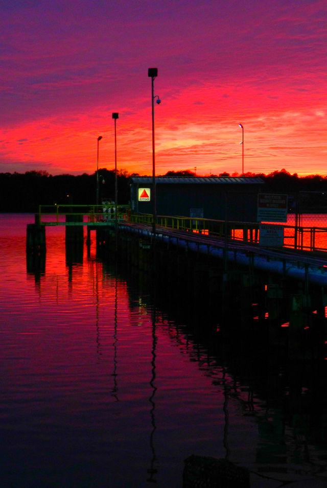 Incredible Sunsets! I am a Sunset enthusiast! The brilliant crimson, amber,tangerine, and blue hues of the sunsets sweep the sky and the surface of the waterways as the beautiful colors embrace the heavenly sky! Breathtaking!