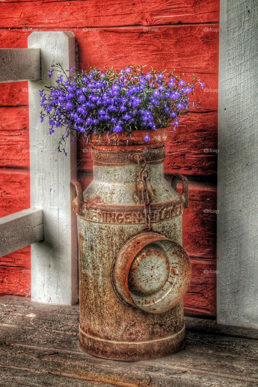 Big vase of flowers