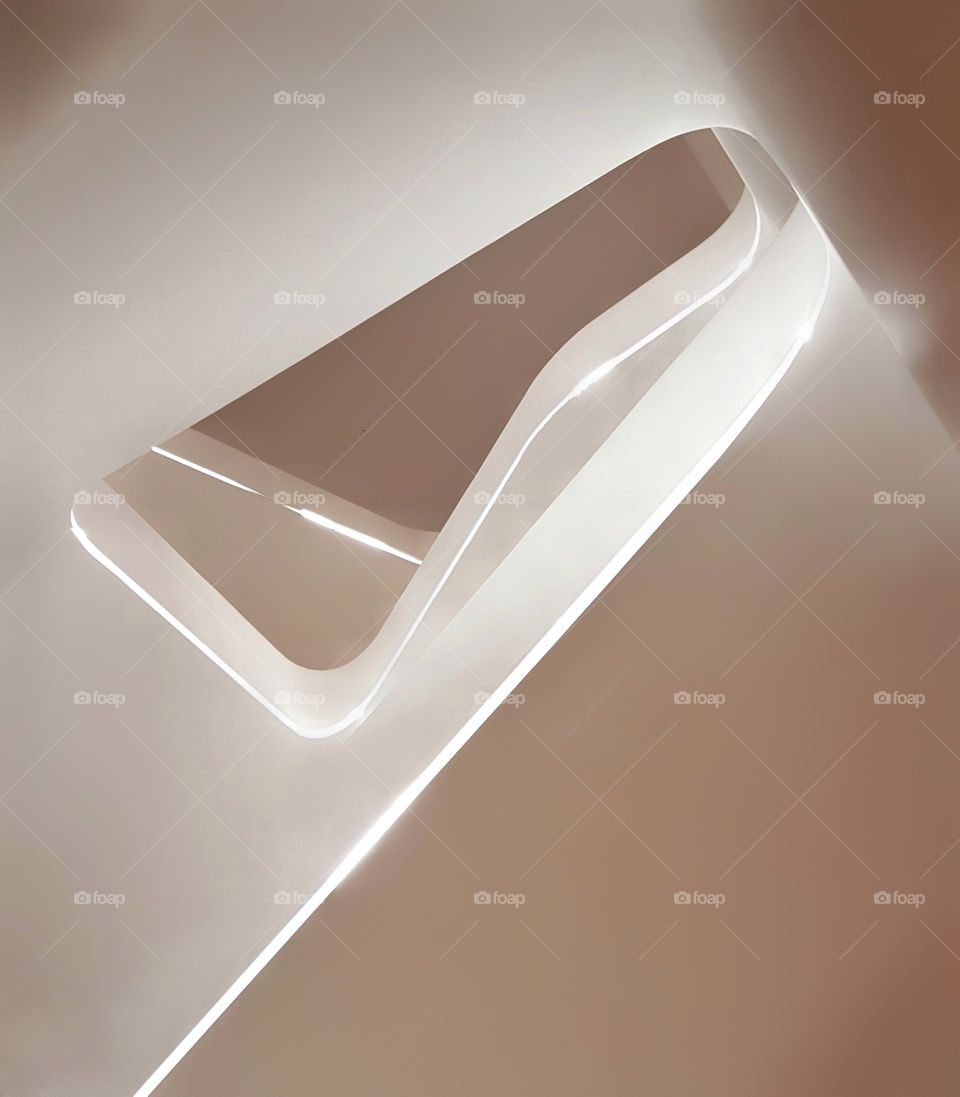 modern staircase in dongdaemun plaza - view from below