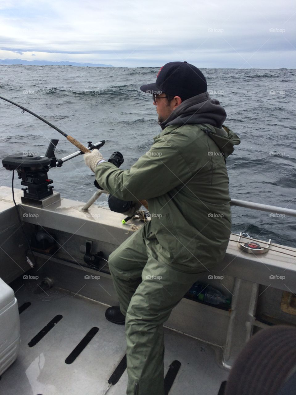 Fisherman, Military, Man, Fishing Rod, Vehicle