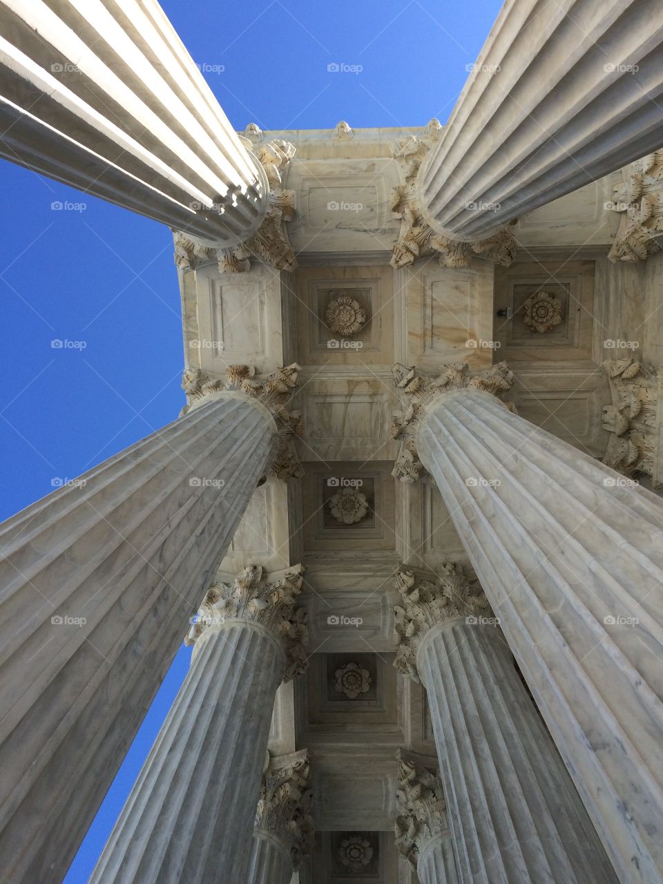 Columns of the Supreme Court building in Washington, D.C.