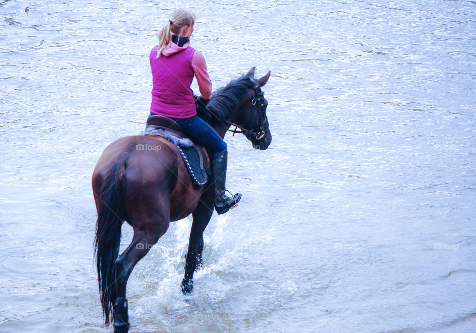 A girl on a horse