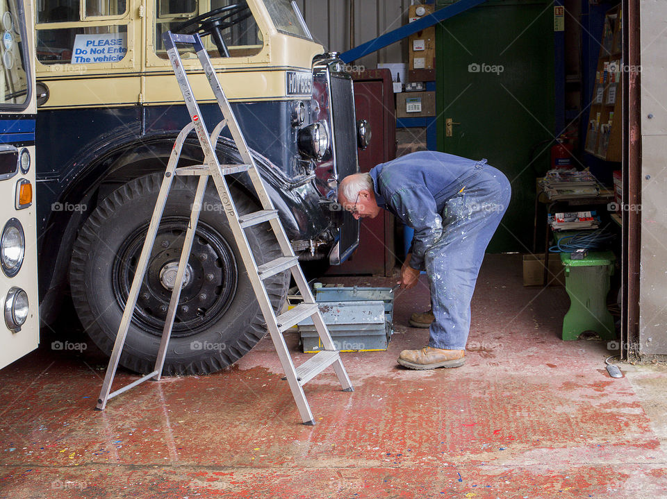 Garage. Bus garage 