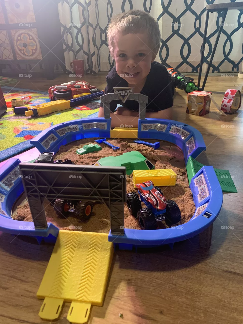 A boy and his toys 