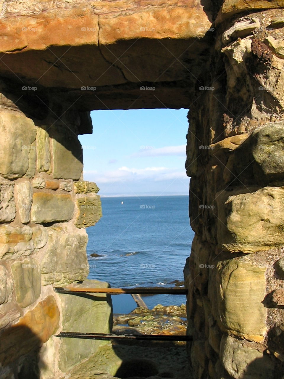Through a window in St Andrews Scotland