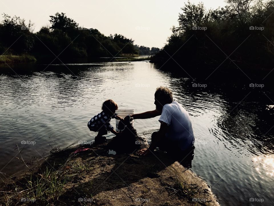 A day to remember grandpa at the river 