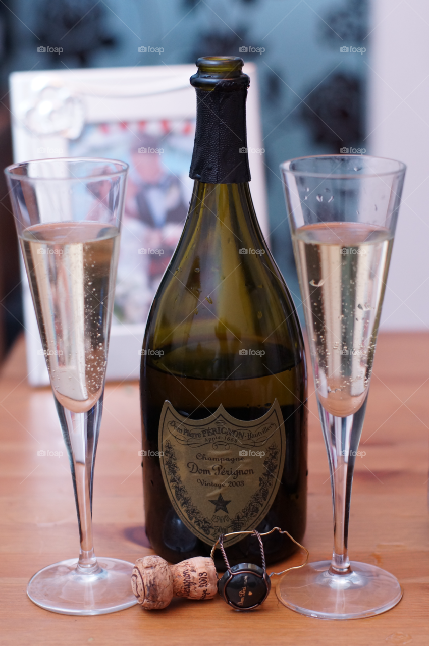 vintage celebration champagne new year by lecheifre