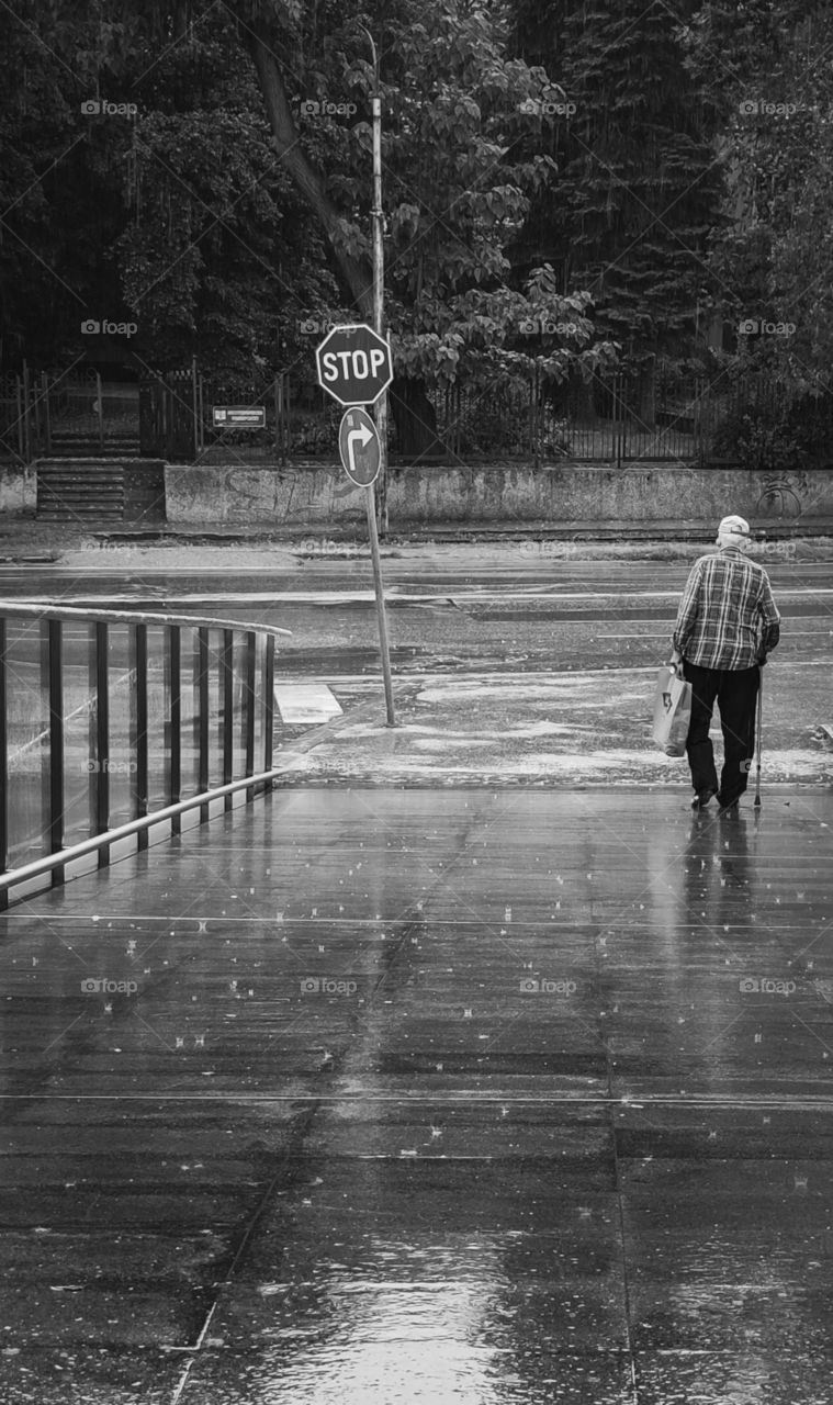 Walking in the rain