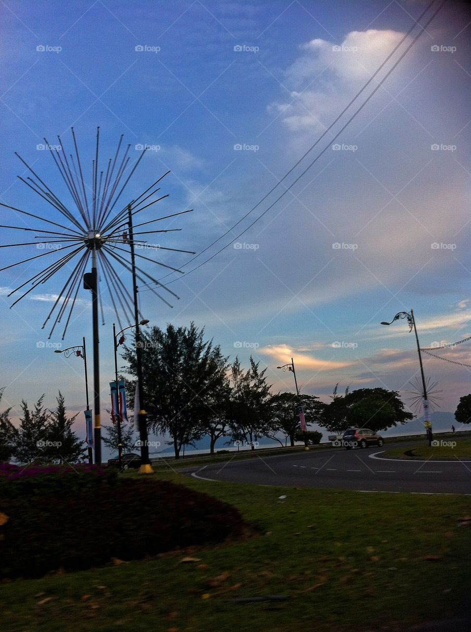 A roundabout in Kota Kinabalu
