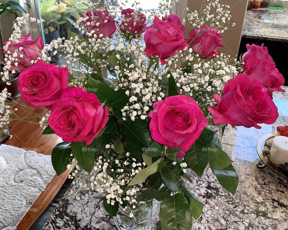 Gorgeous roses that my husband brought home to me for no reason.