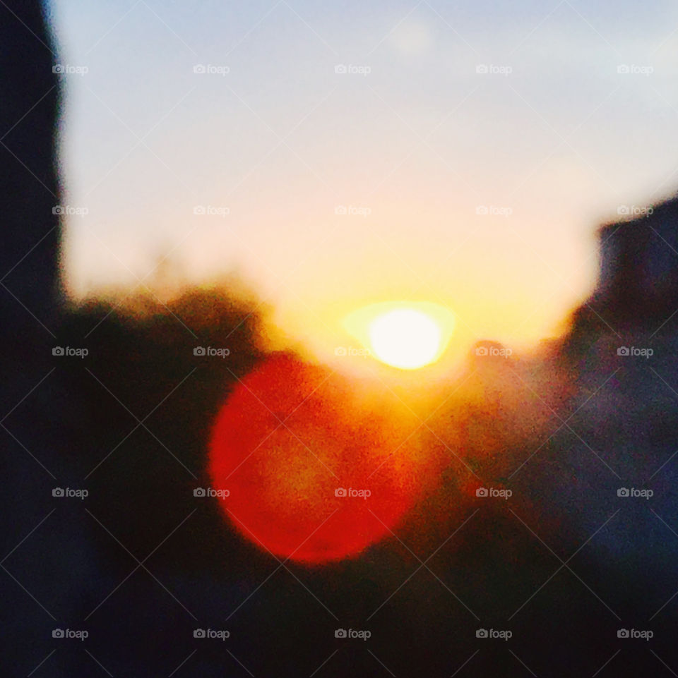 Out of focus sunset. 
