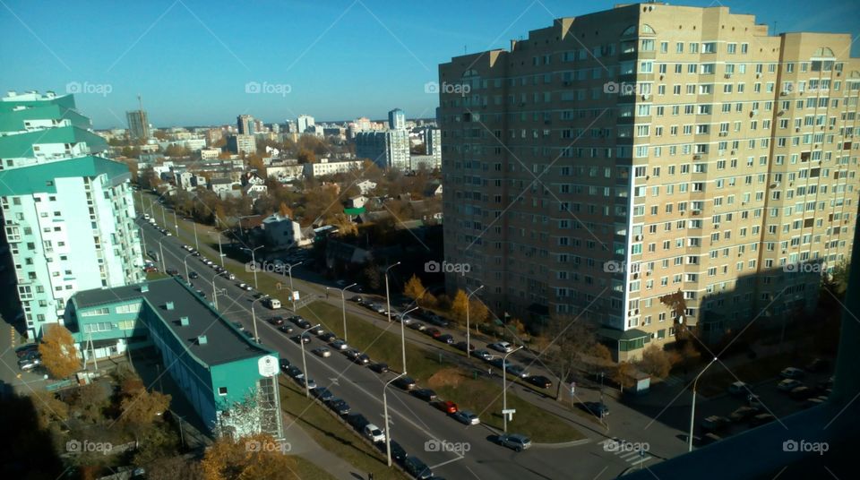 streetscape from above