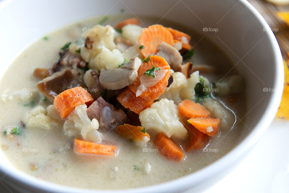 Mushrooms soup