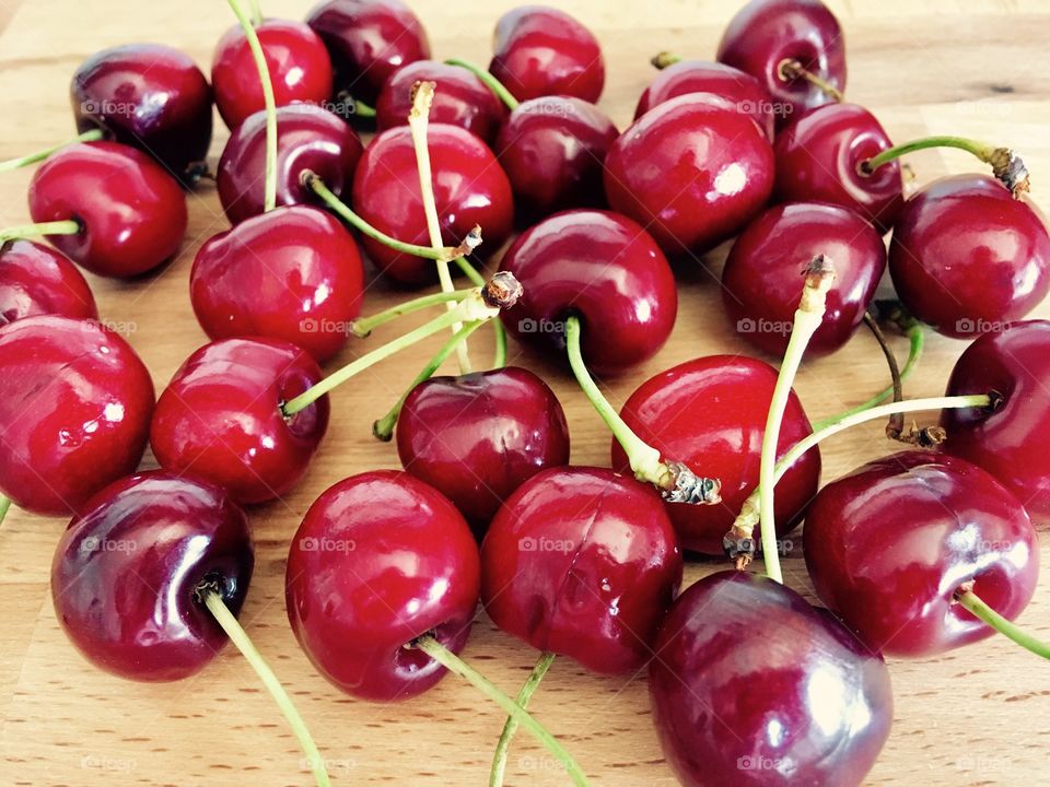 Fresh red cherry