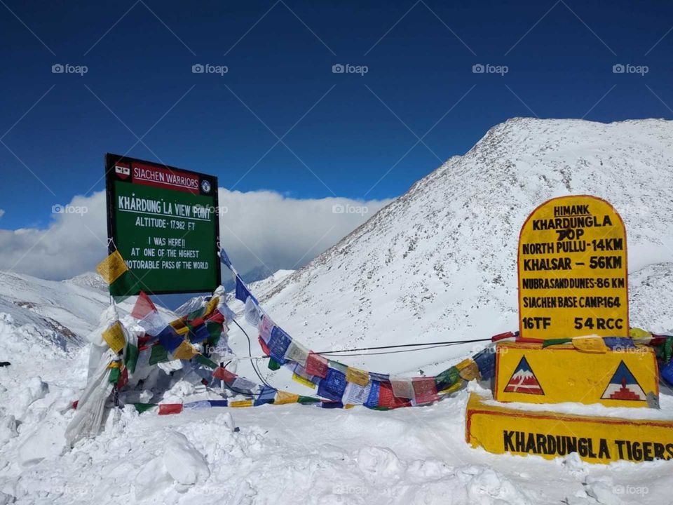 khardungla pass, one of the highest Motorable pass of the world