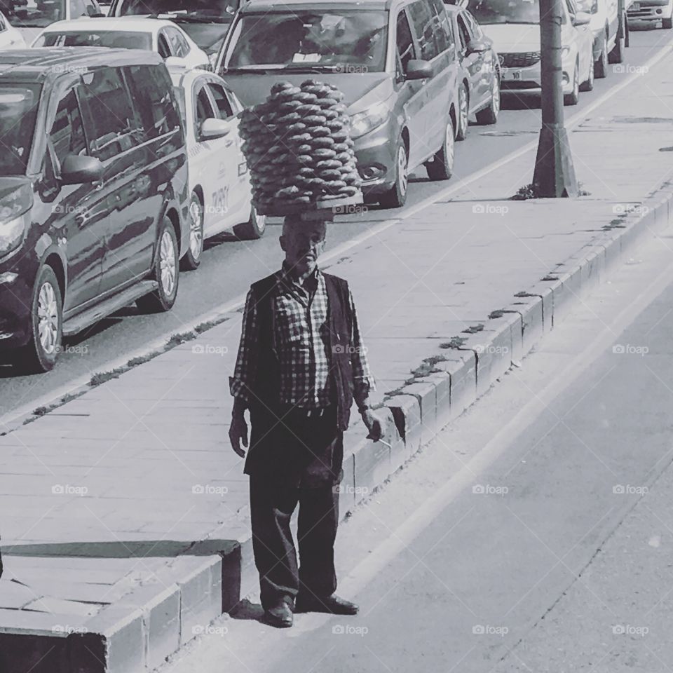 Bagel for sale on the streets of Istanbul...