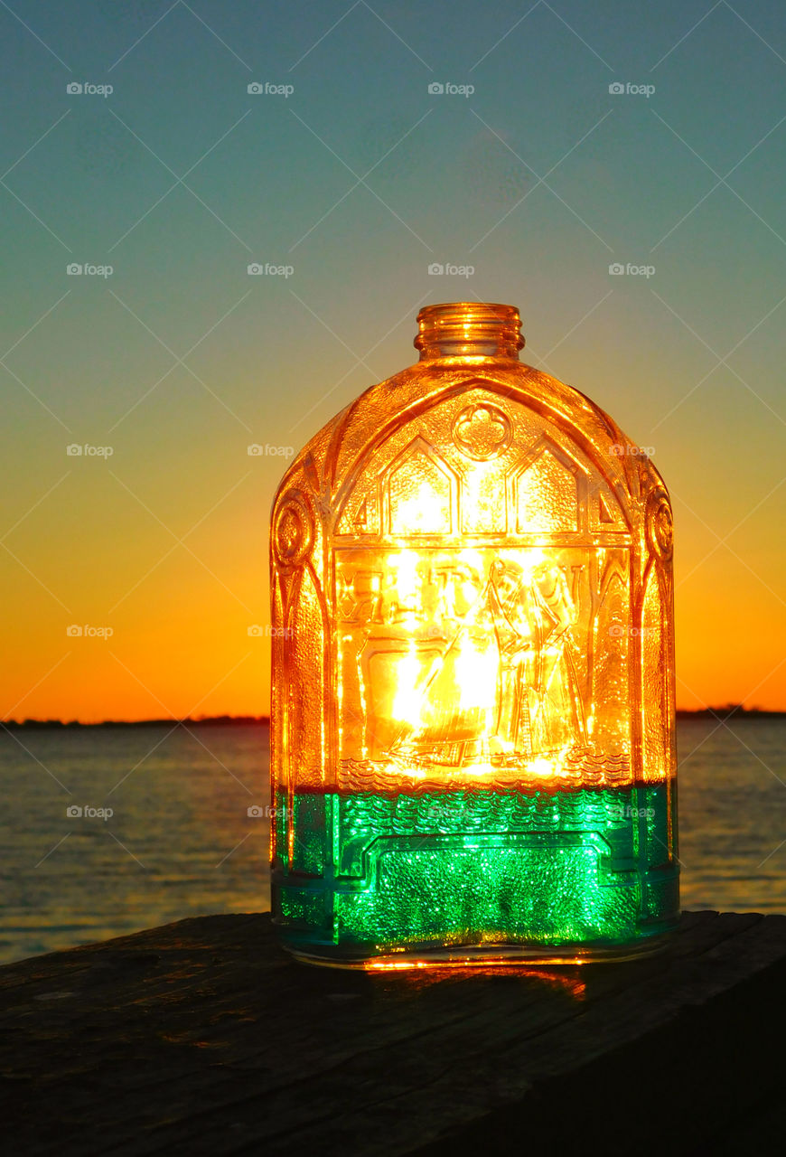 Emerald Delight! Sunsetting in the magical bottle! 
Captured this magnificent sunset in the bottle over the Choctawhatchee Bay! Beauty in nature!