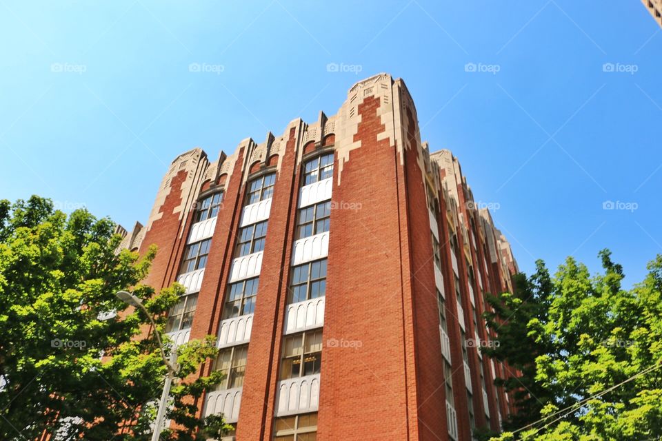 Brick Building with trees