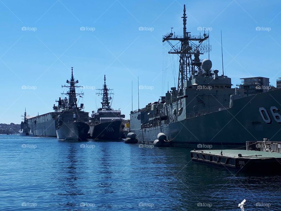 Old war ships Sydney Australia 