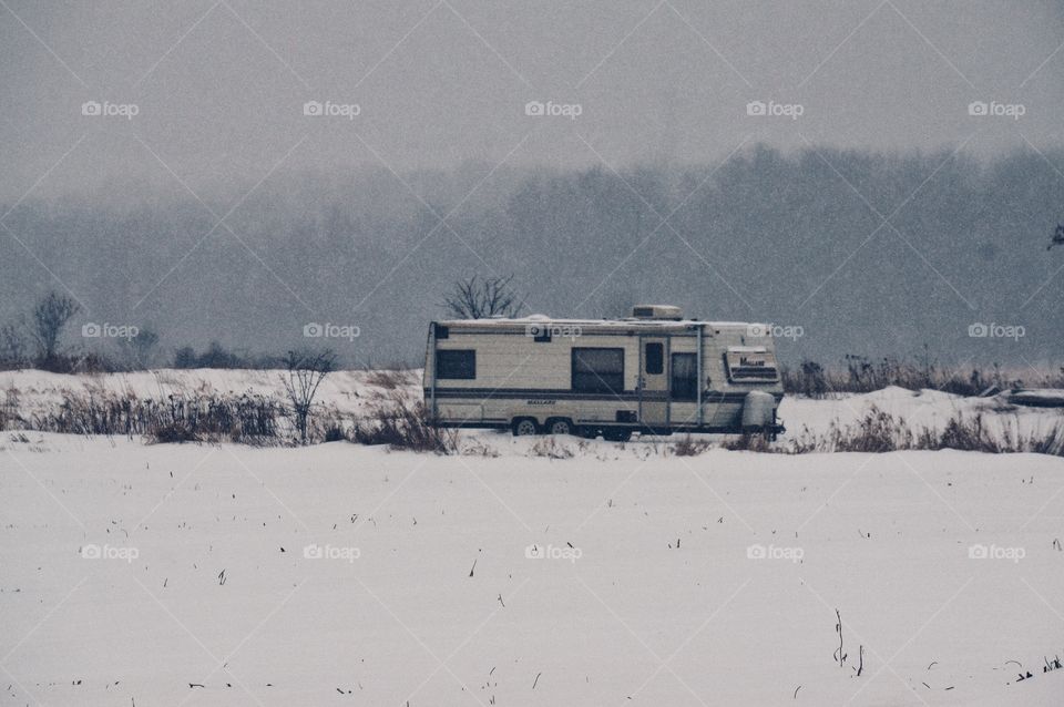 Camper. Parked for the Winter