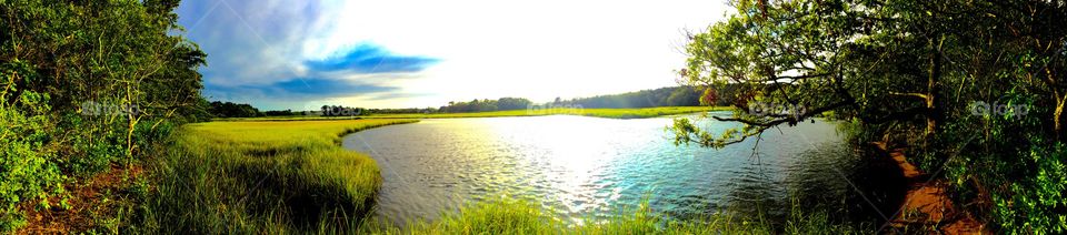 Lake behind the Beach