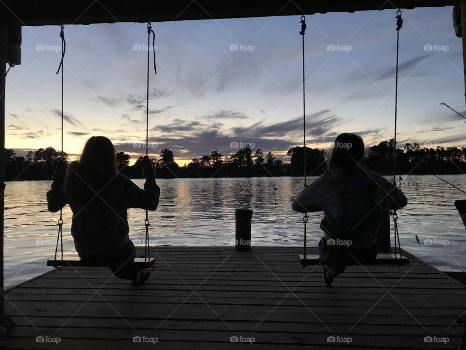 Life looks so beautiful when watching the sunset over the river while swinging beside your best friend. N.C. is so amazing. 