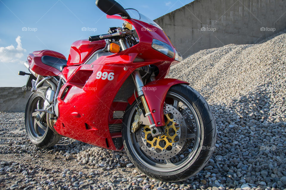 red ducati motorcycle