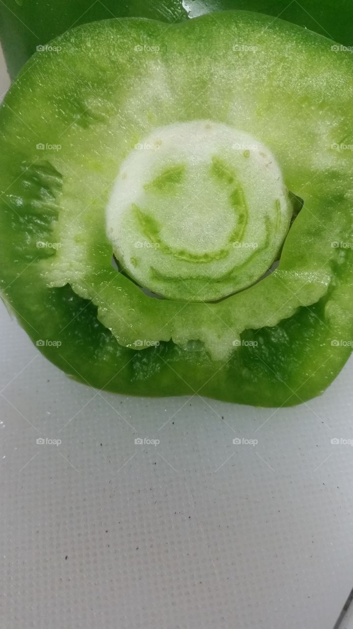 Happy face sweet pepper