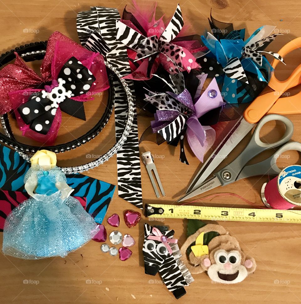 Arts and Crafts Hair Bow Clips