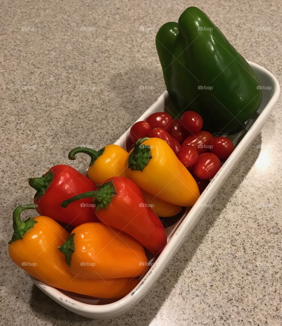 Peppers and tomatoes 