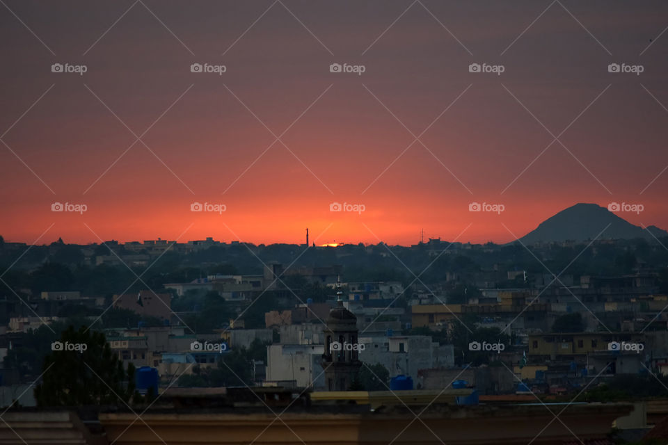 Post sunset in Islamabad, Pakistan.