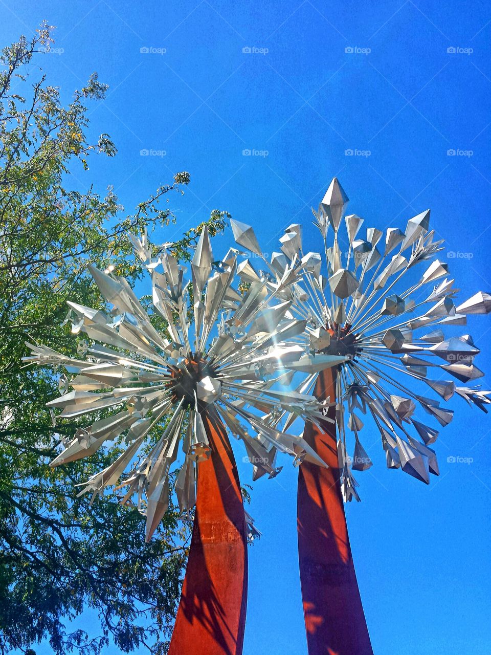 Steel Dandelions Art Sculpture