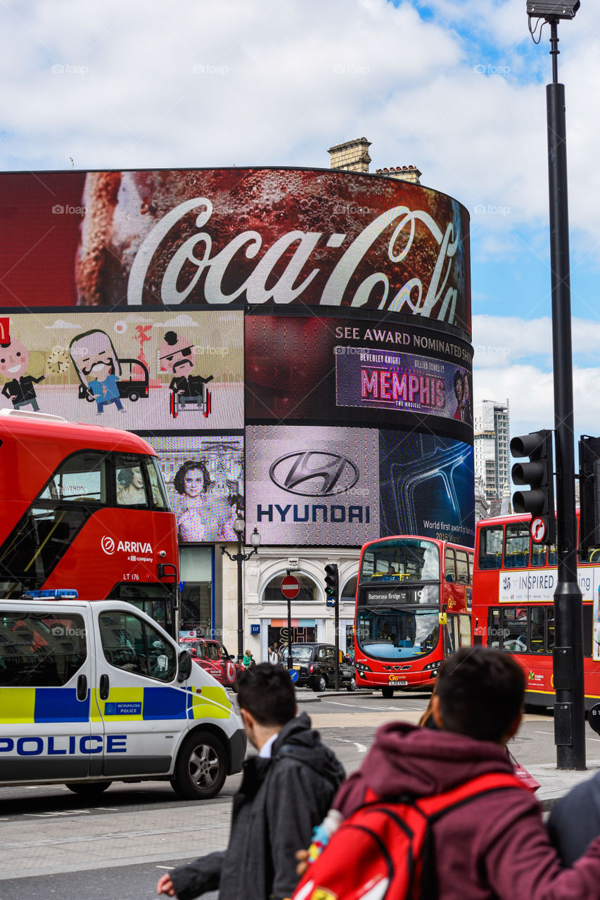 Piccadilly Circus in London England