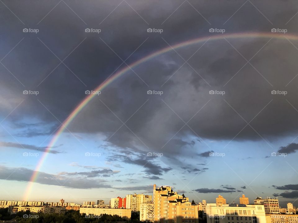 Rainbow over the city 