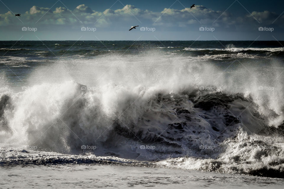 Close-up of splashing wave