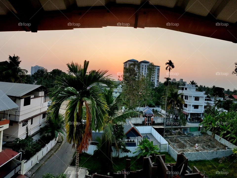 A Sunset View From Top Of My House