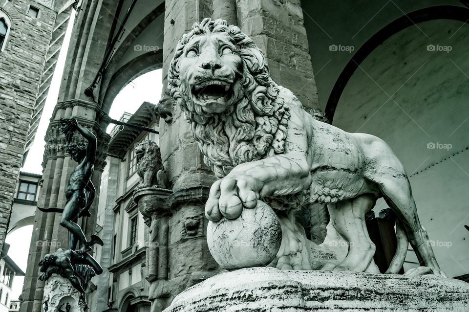 Medici lion statue, Florence, Italy