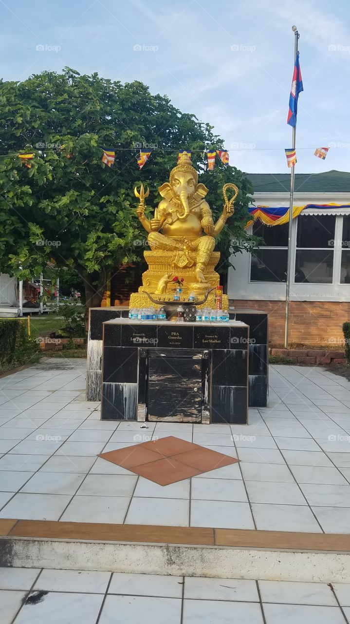Hindi Deity statue (Ganesh) at the Cambodia New Years.