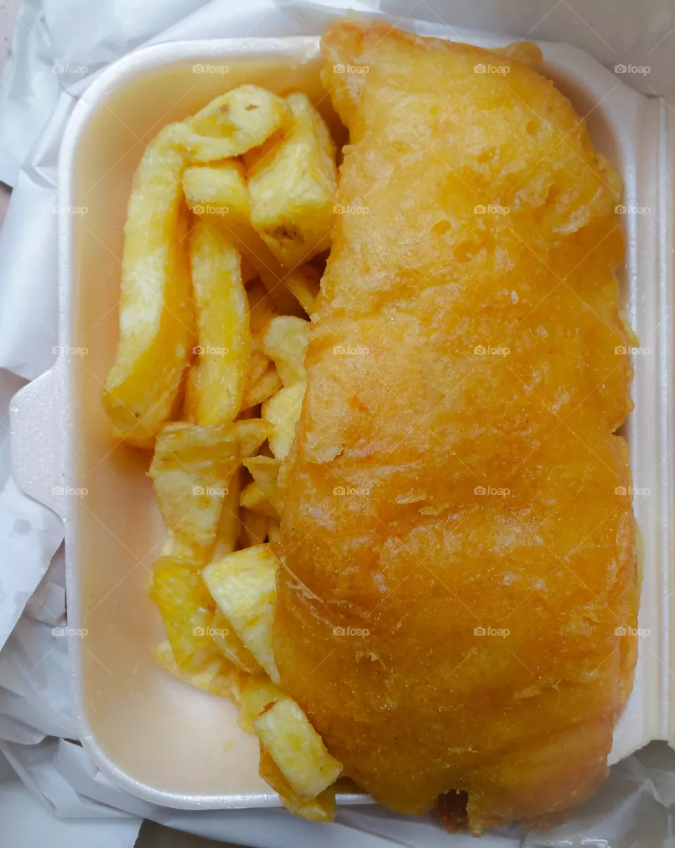 British fish and chips to take away