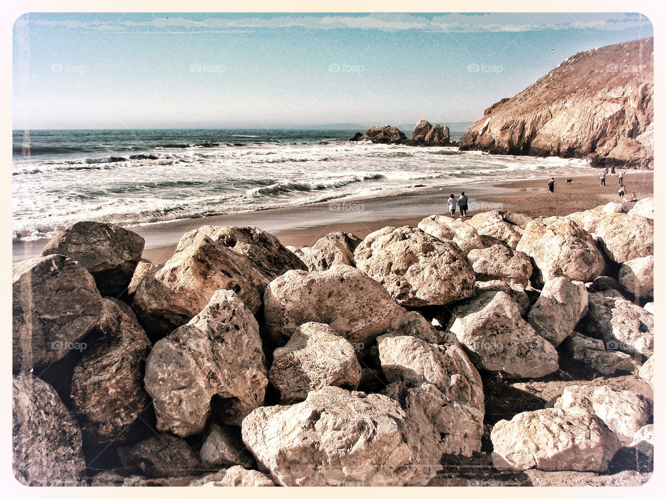pacifica - california beach ocean sand by alcheon